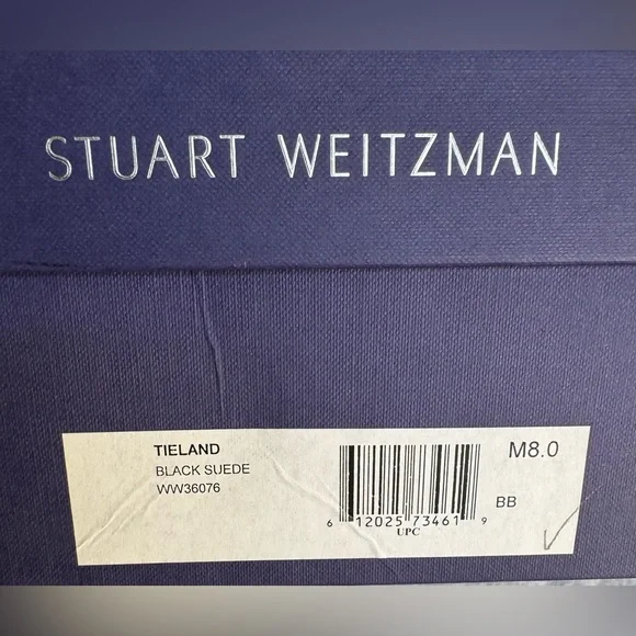 Stuart Weitzman Tieland Over-The-Knee Black Suede Boots - Picture 9 of 11